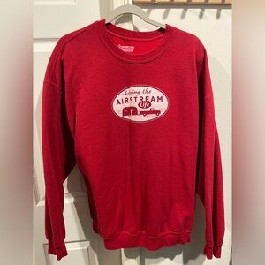 Women's Red Crew Neck Sweater
